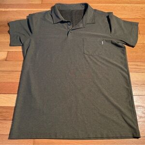 Vuori Performance Polo Shirt Mens - Large Slim Fit - Olive Green